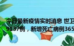 今日最新疫情实时消息 世卫组织：全球新增新冠确诊病例79137例，新增死亡病例365例