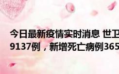 今日最新疫情实时消息 世卫组织：全球新增新冠确诊病例79137例，新增死亡病例365例