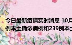 今日最新疫情实时消息 10月31日0-21时，乌鲁木齐新增19例本土确诊病例和239例本土无症状感染者