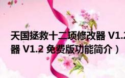 天国拯救十二项修改器 V1.2 免费版（天国拯救十二项修改器 V1.2 免费版功能简介）