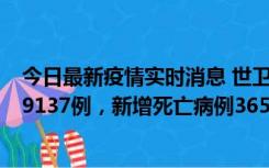 今日最新疫情实时消息 世卫组织：全球新增新冠确诊病例79137例，新增死亡病例365例