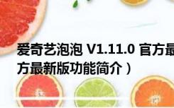 爱奇艺泡泡 V1.11.0 官方最新版（爱奇艺泡泡 V1.11.0 官方最新版功能简介）