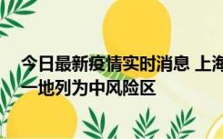 今日最新疫情实时消息 上海新增社会面1例本土确诊病例，一地列为中风险区