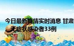 今日最新疫情实时消息 甘肃10月30日新增本土确诊病例3例、无症状感染者33例