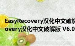 EasyRecovery汉化中文破解版 V6.0 永久免费版（EasyRecovery汉化中文破解版 V6.0 永久免费版功能简介）