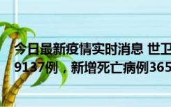 今日最新疫情实时消息 世卫组织：全球新增新冠确诊病例79137例，新增死亡病例365例