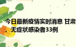 今日最新疫情实时消息 甘肃10月30日新增本土确诊病例3例、无症状感染者33例