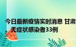 今日最新疫情实时消息 甘肃10月30日新增本土确诊病例3例、无症状感染者33例