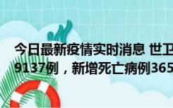 今日最新疫情实时消息 世卫组织：全球新增新冠确诊病例79137例，新增死亡病例365例