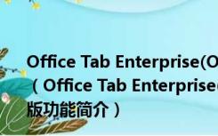 Office Tab Enterprise(Office多标签插件) V14.00 免费版（Office Tab Enterprise(Office多标签插件) V14.00 免费版功能简介）