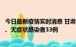 今日最新疫情实时消息 甘肃10月30日新增本土确诊病例3例、无症状感染者33例