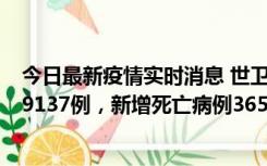 今日最新疫情实时消息 世卫组织：全球新增新冠确诊病例79137例，新增死亡病例365例