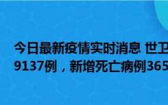 今日最新疫情实时消息 世卫组织：全球新增新冠确诊病例79137例，新增死亡病例365例