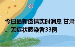 今日最新疫情实时消息 甘肃10月30日新增本土确诊病例3例、无症状感染者33例