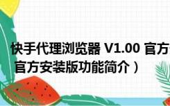 快手代理浏览器 V1.00 官方安装版（快手代理浏览器 V1.00 官方安装版功能简介）