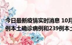 今日最新疫情实时消息 10月31日0-21时，乌鲁木齐新增19例本土确诊病例和239例本土无症状感染者