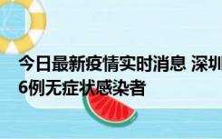 今日最新疫情实时消息 深圳10月31日新增23例确诊病例和6例无症状感染者