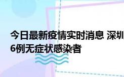 今日最新疫情实时消息 深圳10月31日新增23例确诊病例和6例无症状感染者