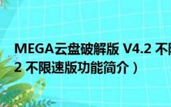 MEGA云盘破解版 V4.2 不限速版（MEGA云盘破解版 V4.2 不限速版功能简介）