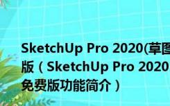 SketchUp Pro 2020(草图大师2020) V20.1.229 中文免费版（SketchUp Pro 2020(草图大师2020) V20.1.229 中文免费版功能简介）