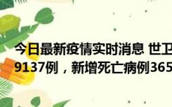 今日最新疫情实时消息 世卫组织：全球新增新冠确诊病例79137例，新增死亡病例365例