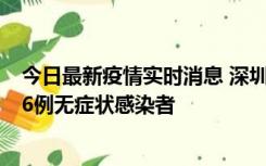 今日最新疫情实时消息 深圳10月31日新增23例确诊病例和6例无症状感染者