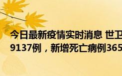 今日最新疫情实时消息 世卫组织：全球新增新冠确诊病例79137例，新增死亡病例365例