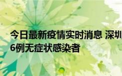 今日最新疫情实时消息 深圳10月31日新增23例确诊病例和6例无症状感染者