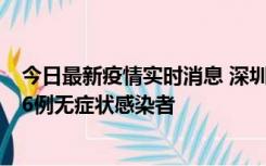 今日最新疫情实时消息 深圳10月31日新增23例确诊病例和6例无症状感染者