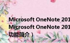 Microsoft OneNote 2017简体中文版 V16.1.2.1 官方版（Microsoft OneNote 2017简体中文版 V16.1.2.1 官方版功能简介）