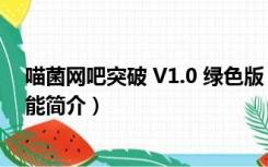 喵菌网吧突破 V1.0 绿色版（喵菌网吧突破 V1.0 绿色版功能简介）