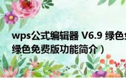 wps公式编辑器 V6.9 绿色免费版（wps公式编辑器 V6.9 绿色免费版功能简介）