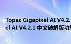 Topaz Gigapixel AI V4.2.1 中文破解版（Topaz Gigapixel AI V4.2.1 中文破解版功能简介）