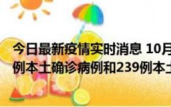 今日最新疫情实时消息 10月31日0-21时，乌鲁木齐新增19例本土确诊病例和239例本土无症状感染者