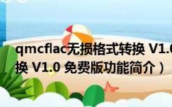 qmcflac无损格式转换 V1.0 免费版（qmcflac无损格式转换 V1.0 免费版功能简介）