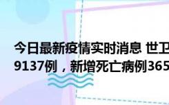 今日最新疫情实时消息 世卫组织：全球新增新冠确诊病例79137例，新增死亡病例365例