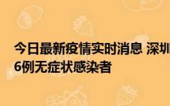 今日最新疫情实时消息 深圳10月31日新增23例确诊病例和6例无症状感染者