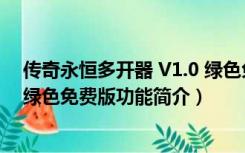 传奇永恒多开器 V1.0 绿色免费版（传奇永恒多开器 V1.0 绿色免费版功能简介）