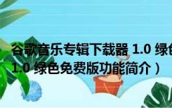 谷歌音乐专辑下载器 1.0 绿色免费版（谷歌音乐专辑下载器 1.0 绿色免费版功能简介）