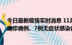 今日最新疫情实时消息 11月2日0时至12时，青岛新增3例确诊病例、7例无症状感染者