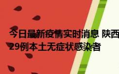 今日最新疫情实时消息 陕西11月1日新增8例本土确诊病例、29例本土无症状感染者