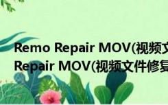 Remo Repair MOV(视频文件修复) V2.0 绿色版（Remo Repair MOV(视频文件修复) V2.0 绿色版功能简介）