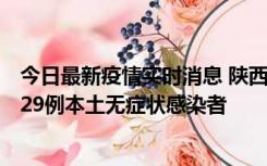 今日最新疫情实时消息 陕西11月1日新增8例本土确诊病例、29例本土无症状感染者