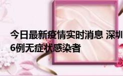 今日最新疫情实时消息 深圳10月31日新增23例确诊病例和6例无症状感染者