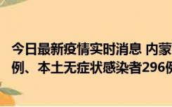 今日最新疫情实时消息 内蒙古11月1日新增本土确诊病例24例、本土无症状感染者296例