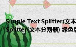 Simple Text Splitter(文本分割器) 绿色版（Simple Text Splitter(文本分割器) 绿色版功能简介）