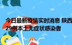 今日最新疫情实时消息 陕西11月1日新增8例本土确诊病例、29例本土无症状感染者