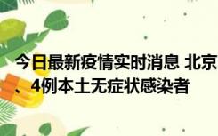 今日最新疫情实时消息 北京11月1日新增28例本土确诊病例、4例本土无症状感染者