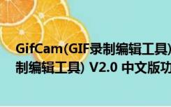 GifCam(GIF录制编辑工具) V2.0 中文版（GifCam(GIF录制编辑工具) V2.0 中文版功能简介）