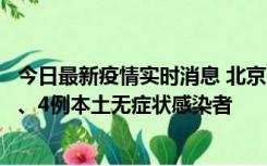 今日最新疫情实时消息 北京11月1日新增28例本土确诊病例、4例本土无症状感染者